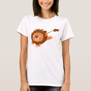Camiseta de Leão de Cartoon Lion Livremente Bonita