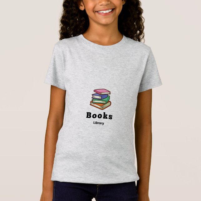 Camiseta de Leitor de Biblioteca Infantil Amante d (Frente)