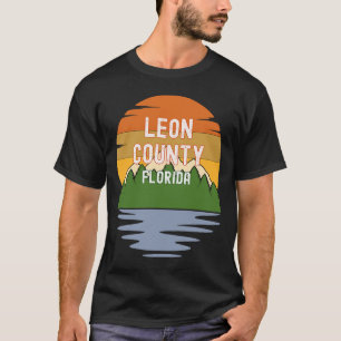Camiseta De Leon County Florida Vintage Sunset