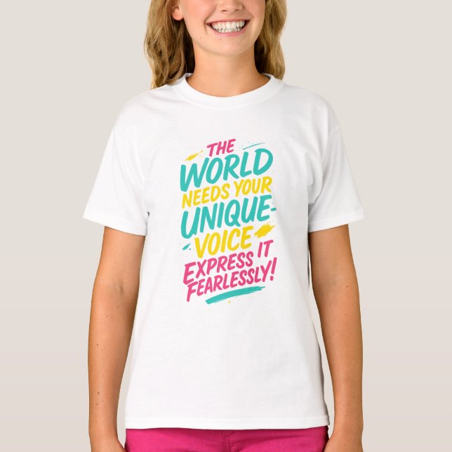 Camiseta de Letra com Pincel Artístico –  (Frente)