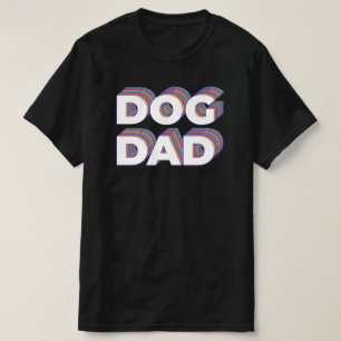 Camiseta de letra retrô empilhada Dog Dad
