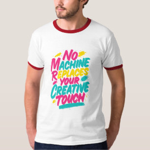 Camiseta de Letreiro Artístico à Pincel –
