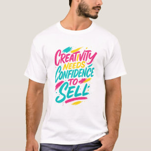 Camiseta de Letreiro com Pincel Artístico 