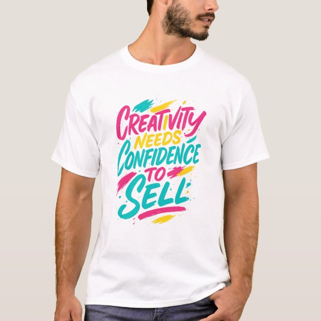 Camiseta de Letreiro com Pincel Artístico  (Frente)