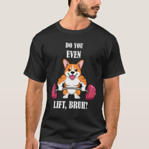 Camiseta de Levantamento de Peso Corgi Musculação