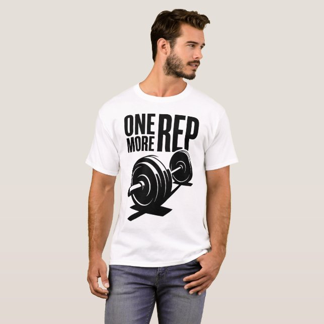 Camiseta de Levantamento de Peso One More Rep - Es (Frente Completa)