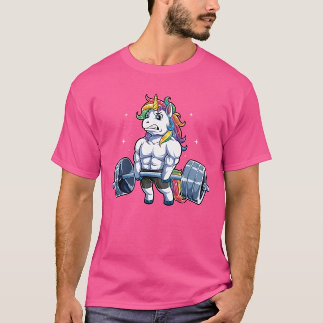 Camiseta de levantamento de peso Unicórnio Academi (Frente)