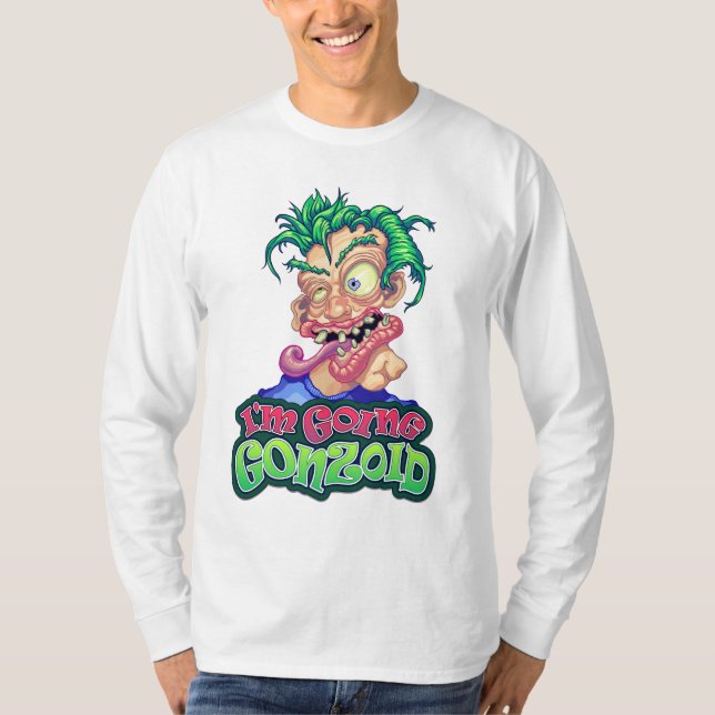 Camiseta de Leve Longa dos Homens Gonzoid (Frente)