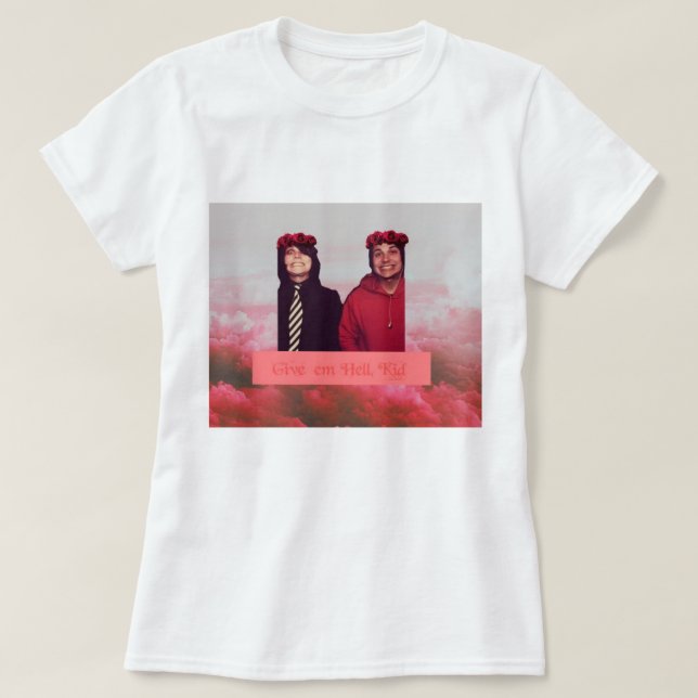 Camiseta Dê-lhes o T das mulheres de Frerard do miúdo do (Frente do Design)