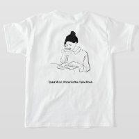 Camiseta de Linha Artística Estética de Livro e Ca