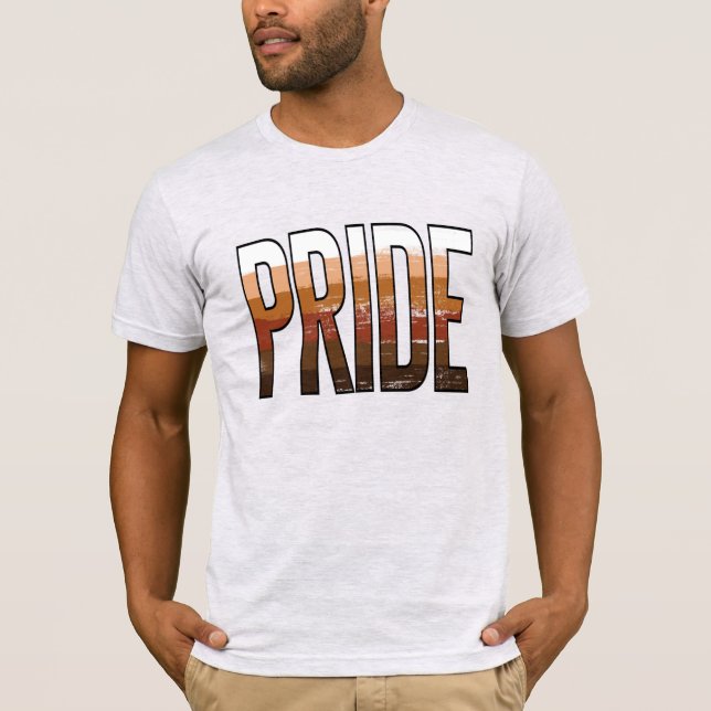 Camiseta de Listras da Bandeira do Orgulho de Pess (Frente)