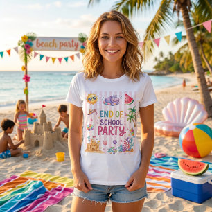 Camiseta de Listras de Festa de Fim de Ano Escolar