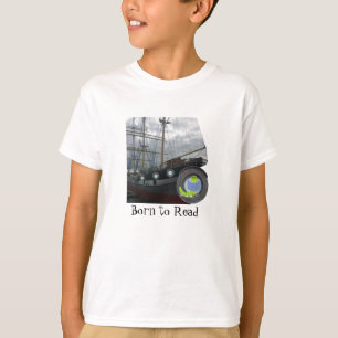Camiseta de livro Born to Read Bookworm
