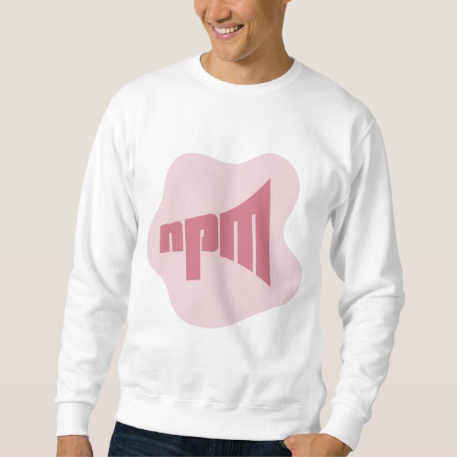 Camiseta de logotipo Blob rosa NPM (Frente)