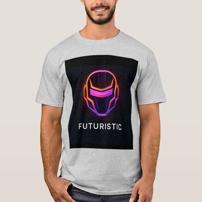 Camiseta de logotipo Fúturística Premium para sua  (Frente)