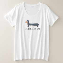 Camiseta de longa data Dachshund, mais camiseta bá