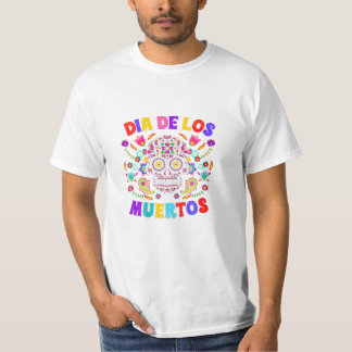 Camiseta De Los Muertos Funny Skulls