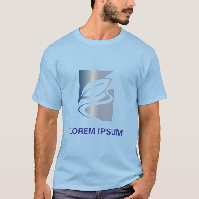 Camiseta de Luxo Moderna com Onda Metálica S (Frente)