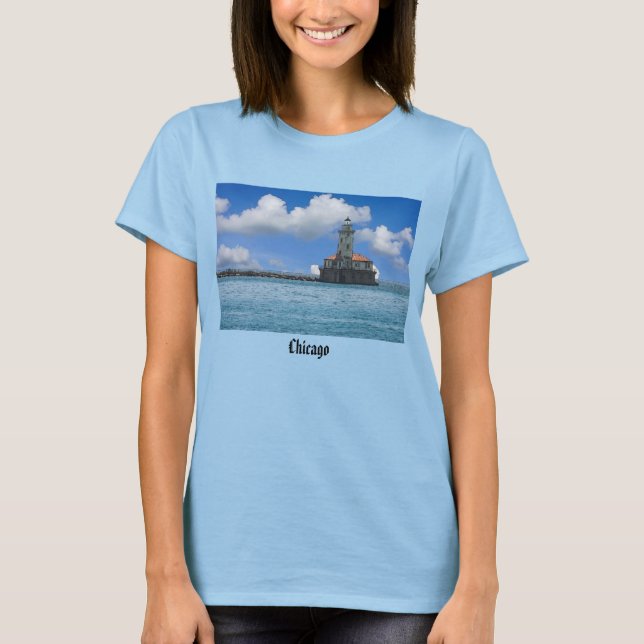 Camiseta de Luz de Chicago Harbor (Frente)