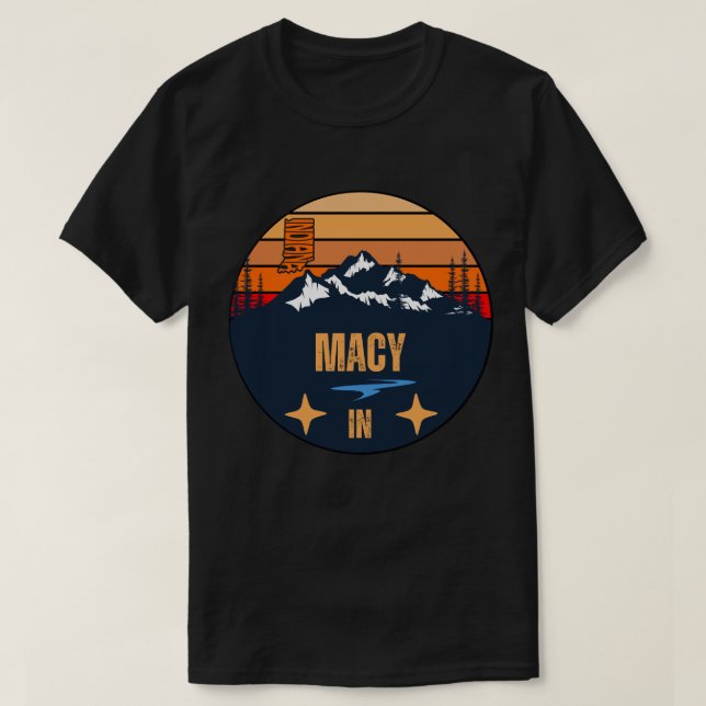 Camiseta de Macy, Indiana (Frente do Design)