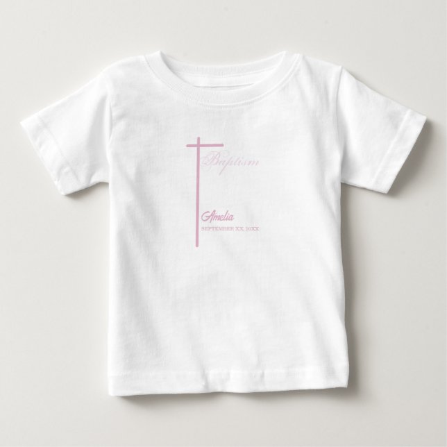 Camiseta De Madrinha no Batismo da Menina Personalizado (Frente)