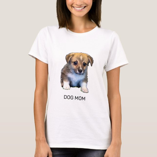 Camiseta de Mãe de Cachorro Corgi Fofinho (Frente)