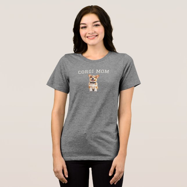 Camiseta de Mãe de Corgi Orgulhosos Proprietários  (Frente Completa)