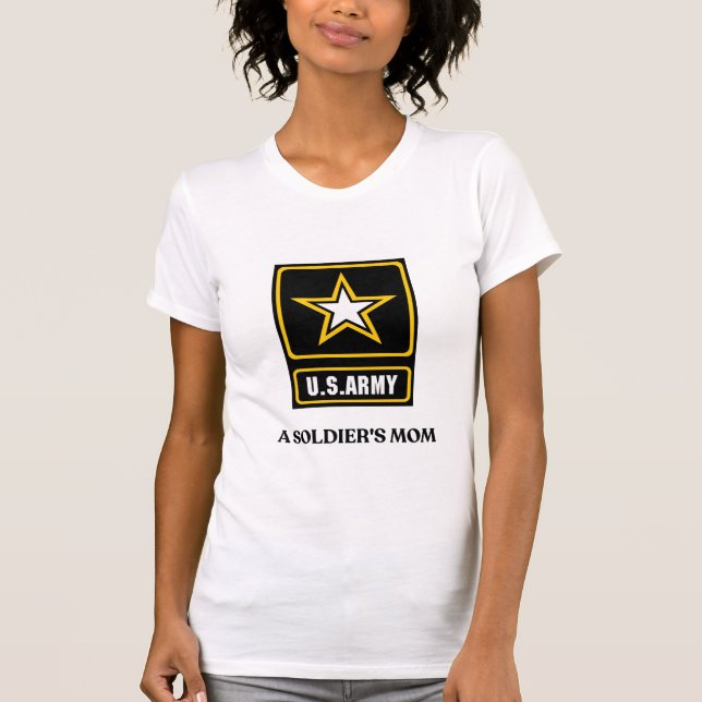 Camiseta de Mãe de Soldado do Exército dos EUA – M (Frente)