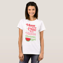 Camiseta de Mãe de Uma Menina de Aniversário 'One 