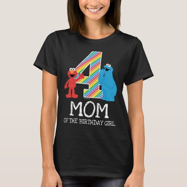 Camiseta de Mãe do Arco-íris de 4º Aniversário da  (Frente)