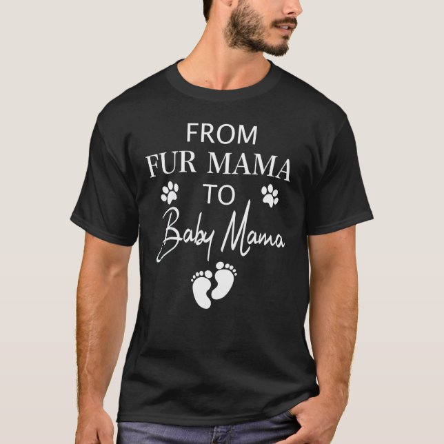 Camiseta De Mãe Peluda Para Mãe Bebê Dona de Cachorro e Gat (Frente)