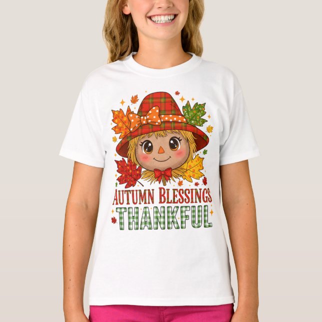 Camiseta de Malha de Outono do Espantalho Grato –  (Frente)