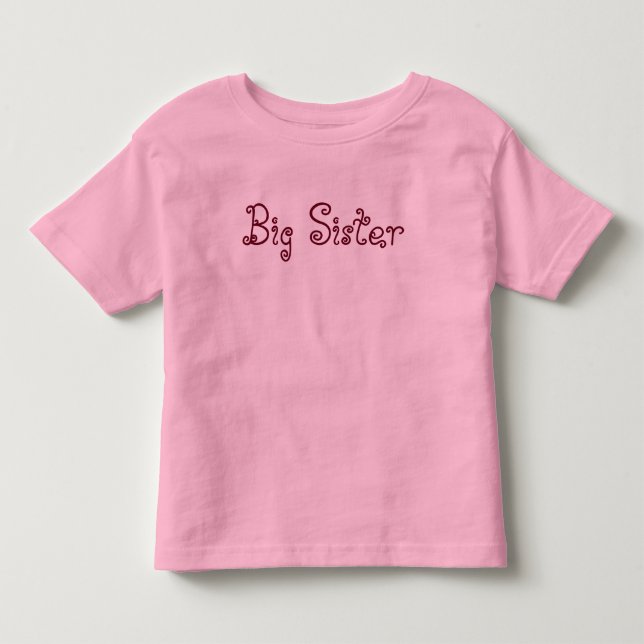 Camiseta de malha fina "Irmã Mais Velha" (Frente)