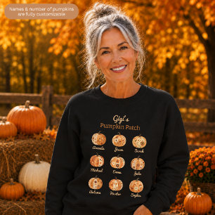 Camiseta de malha Gigi's Pumpkin Patch Totalmente
