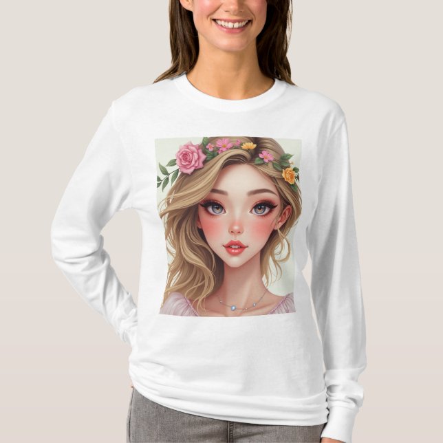 camiseta de manga comprida do influenciador (Frente)