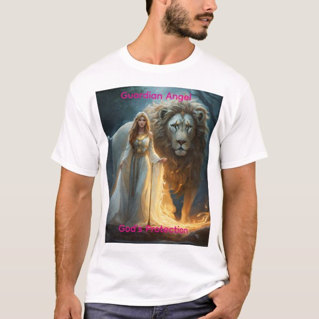 Camiseta de Manga Curta Anjo da Guarda de Deus (Frente)