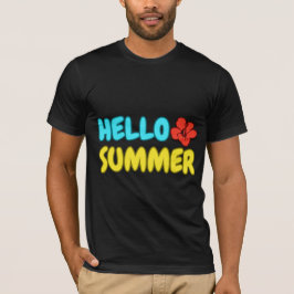 Camiseta de Manga Curta Olá Verão