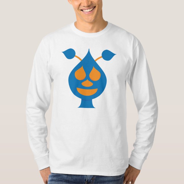 Camiseta de Manga Longa Alien Feliz (Frente)