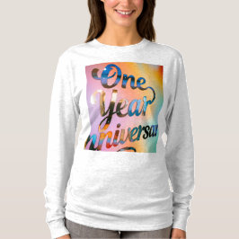 Camiseta de Manga Longa Aniversário de Um Ano