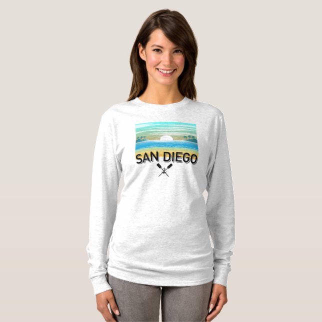 Camiseta de manga longa básica - San Diego Design (Frente Completa)