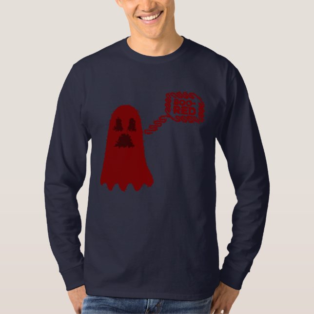 Camiseta de manga longa Boo-Red (Frente)