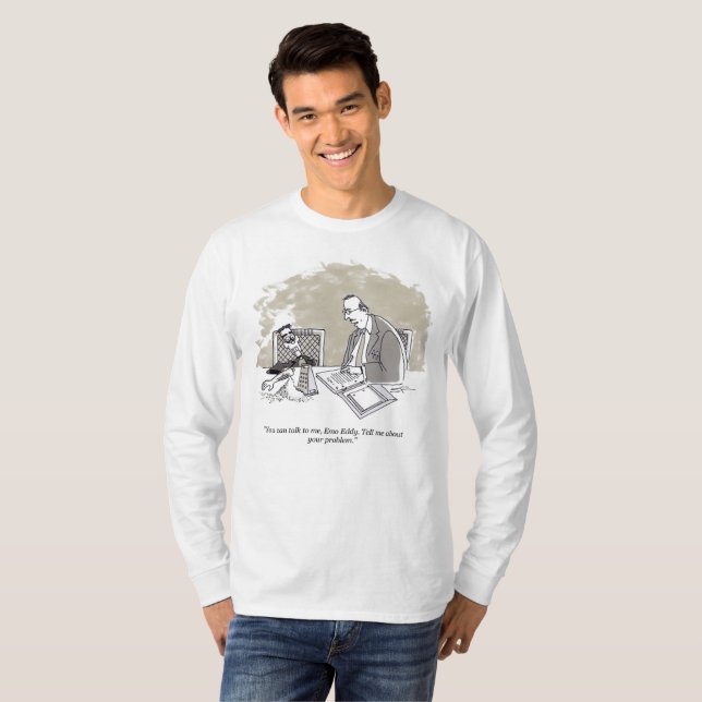 Camiseta de manga longa branca Emo Eddy (Frente Completa)