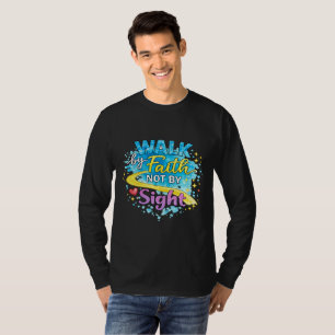 Camiseta de Manga Longa 'Caminhe pela Fé Não pela