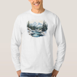 Camiseta de Manga Longa Cena de Inverno