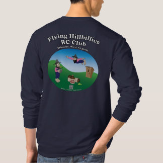Camiseta de Manga Longa com Gráficos na Frente e V