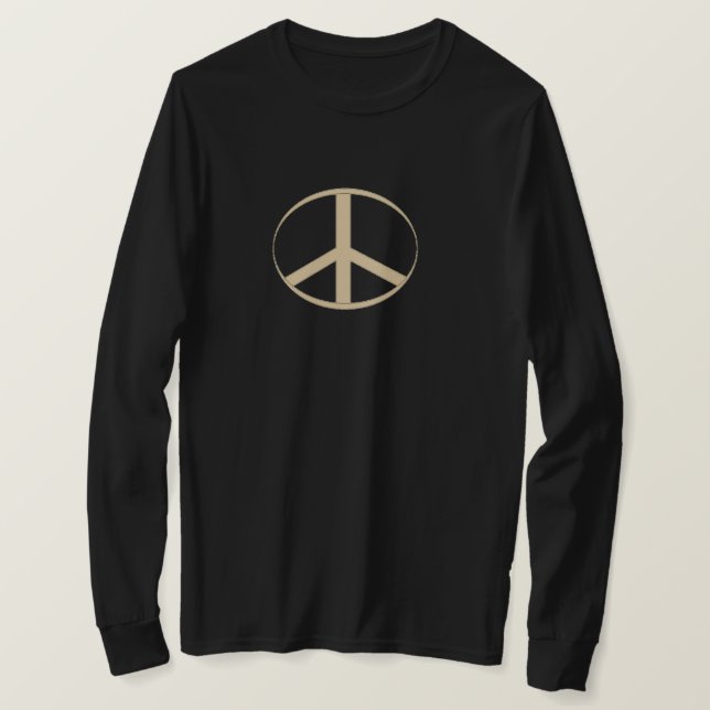Camiseta de manga longa com símbolo da paz (Frente do Design)