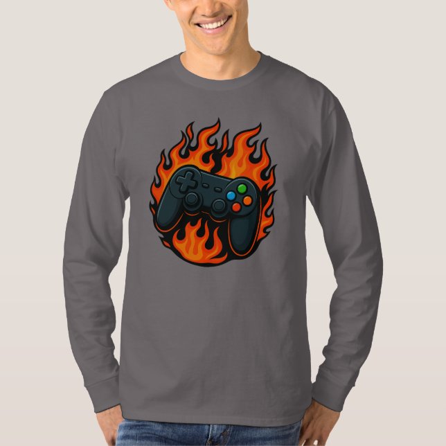 Camiseta de Manga Longa Console de Jogos (Frente)