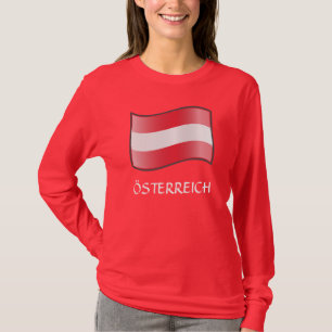 Camiseta de Manga Longa da Bandeira Austríaca "Öst