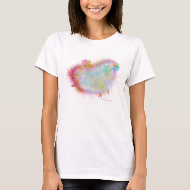 Camiseta de manga longa de jersey fina com ilustra (Frente)