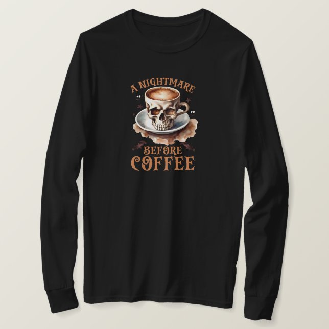 Camiseta de Manga Longa do Halloween (Frente do Design)